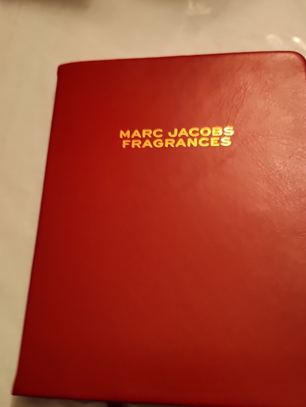 Marc Jacobs Red Notebook with Gold Logo